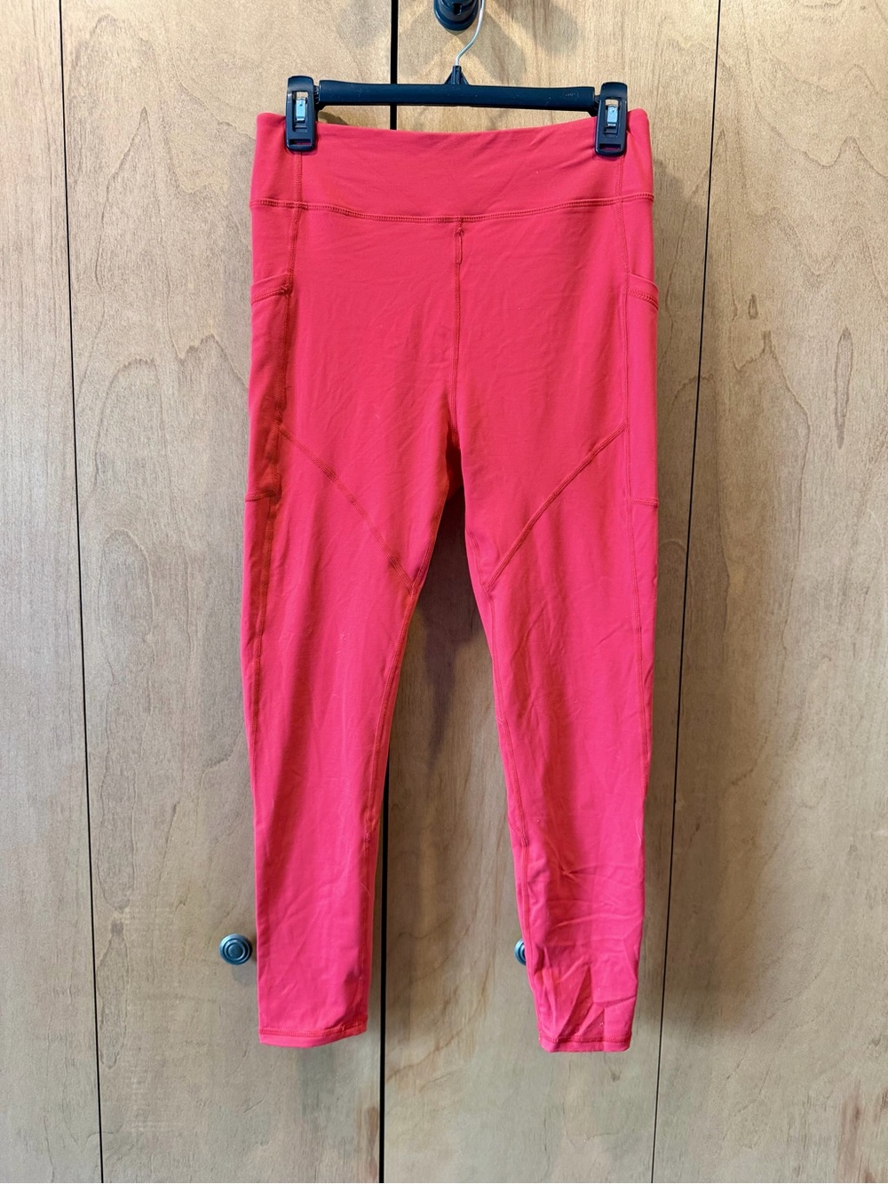 $ Sale SAVVI Active Capri Leggings - Coral Red size Large
